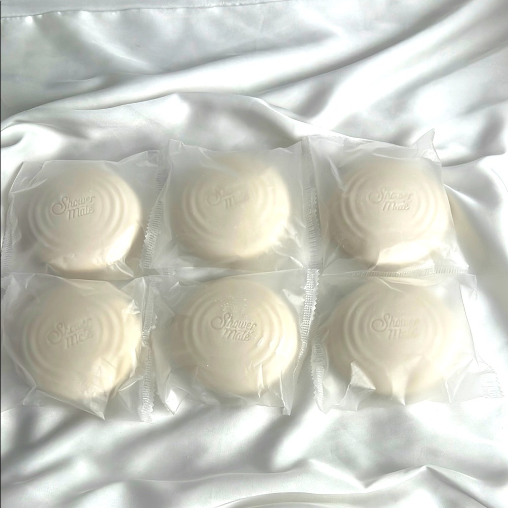 Shower Mate White Soap Collection Full Sized Soap Lot of Six‎